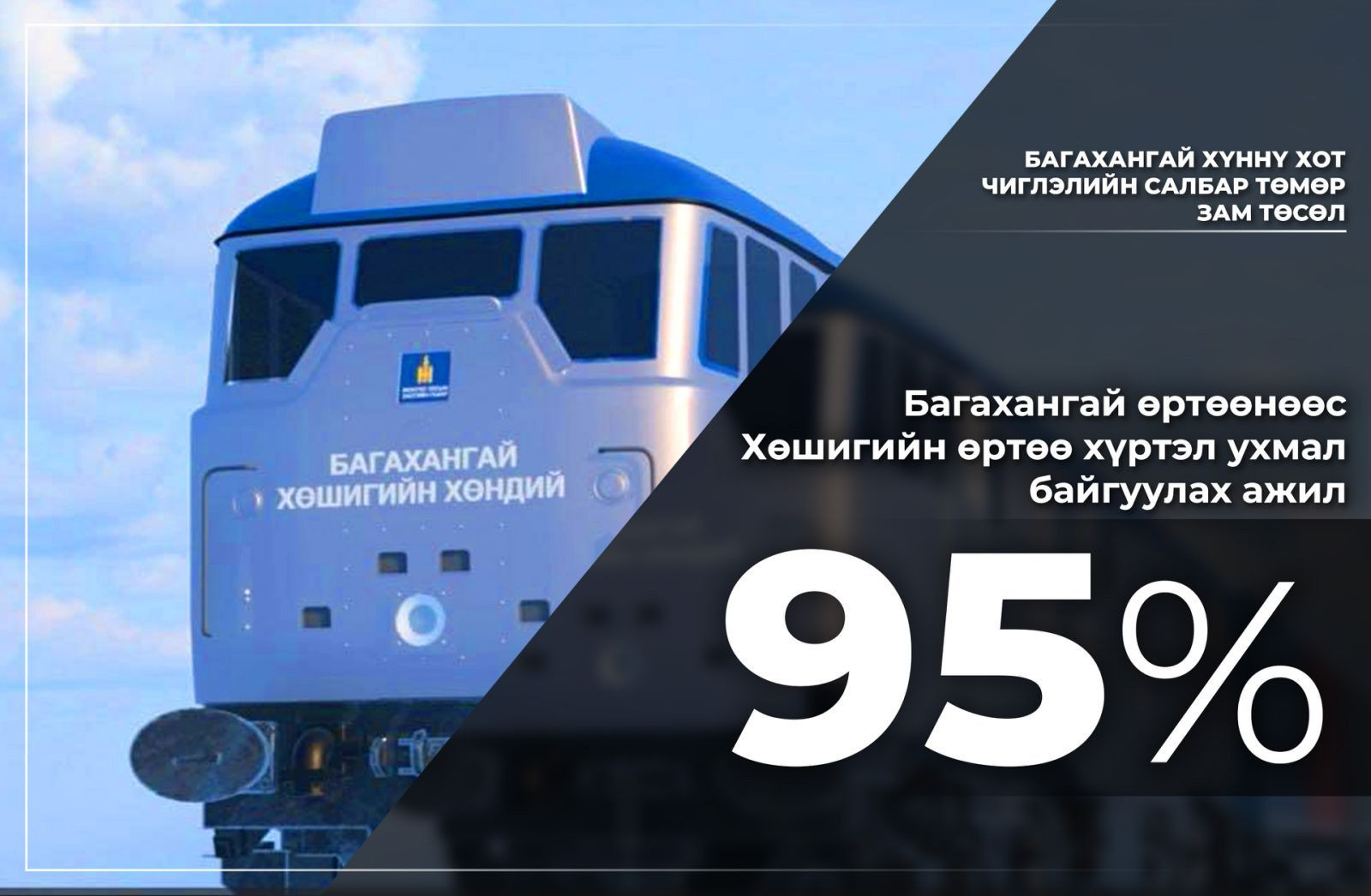 Багахангай өртөөнөөс Хөшигийн өртөө хүртэл ухмал байгуулах ажил 95 хувьтай үргэлжилж байна